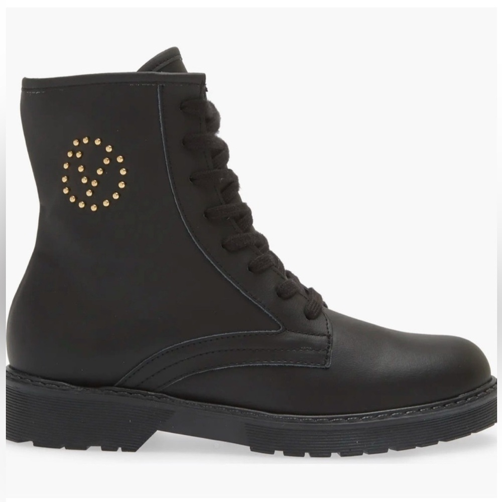 🔥NEW VALENTINO Marti Leather Boot Mario Valentino Black Size 10 Studed Designer